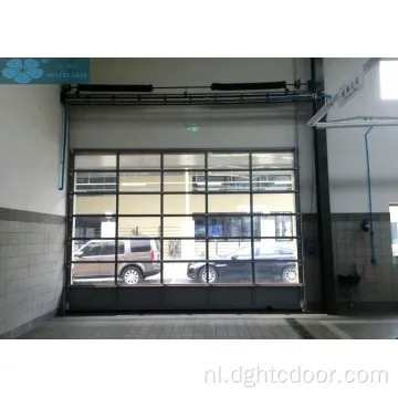 Residentiële automatische aluminium glazen sectionele garagedeuren